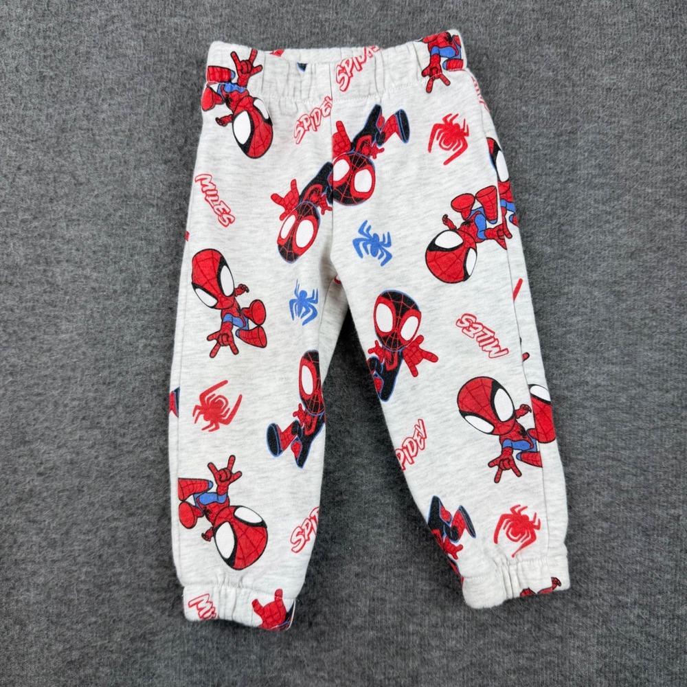 Marvel‎ Spidey and His Amazing Friends Jogger Pants Kids 9M Gray Fleece